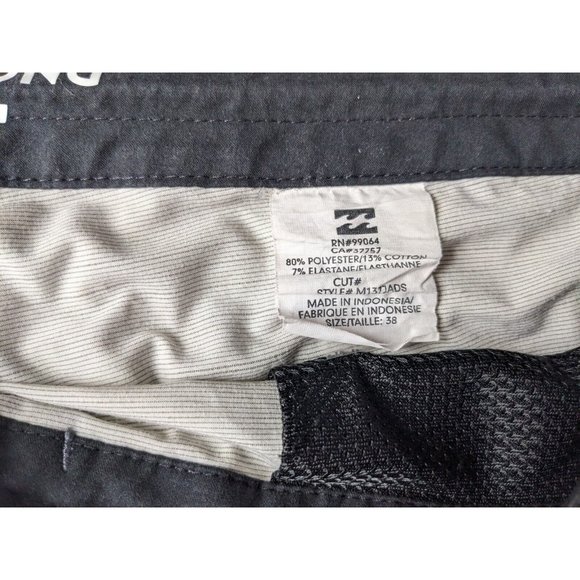 BILLABONG Swim Lo Tides Board Shorts Trunks Gray Striped Drawstring sz 38 - Picture 5 of 11